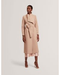 Ted Baker - Rosell Longline Belted Wool Wrap Coat - Lyst