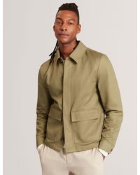 Ted Baker - Trennt Lightweight Cotton Linen Utility Jacket - Lyst