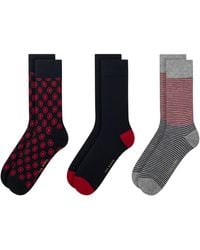 Ted Baker - 3 Pack Print Crew Socks - Lyst