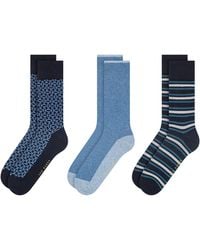 Ted Baker - 3 Pack Mixed Print Crew Socks - Lyst