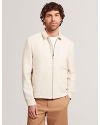 Ted Baker - Rustich Textured Cotton Blend Harrington Jacket - Lyst