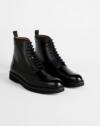 Ted Baker Lace-up Derby Boots - Black