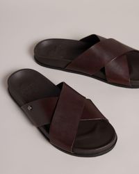 Ted Baker London Men's leather dress Sandals Size 12,Black Robii EUR 45 