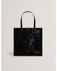 Ted Baker - Vannda Patent Croc Texture Large Icon Tote Bag - Lyst