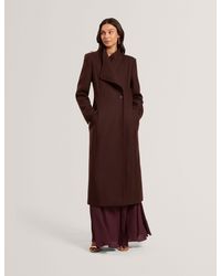 Ted Baker - Mindee Wool Rich Hourglass Longline Wrap Coat - Lyst