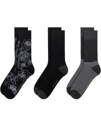 Ted Baker - 3 Pack Floral Print Crew Socks - Lyst