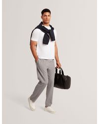 Ted Baker - Lierts Textured Neckline Branded T-Shirt - Lyst