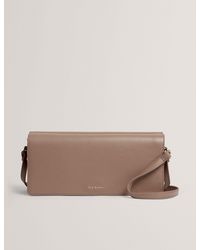 Ted Baker - Twyyla Leather Fold-Over Baguette Shoulder Bag - Lyst