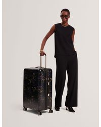Ted Baker - Mb-Nvyl Dark Floral 4-Wheel Hard Shell Suitcase - Lyst