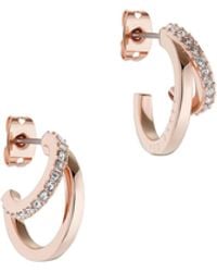 Ted Baker - Helias Crystal Double Hoop Earrings - Lyst