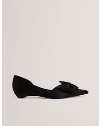 Ted Baker - Soufiya Bow Detail Satin Pointed Kitten Heels - Lyst