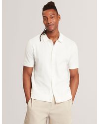 Ted Baker - Doltten Diamond Texture Knit Short Sleeve Shirt - Lyst