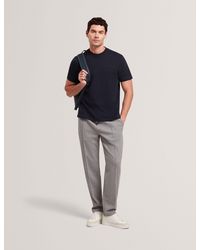 Ted Baker - Lierts Textured Neckline Branded T-Shirt - Lyst