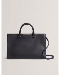 Ted Baker - Renaae Structured Leather Wide Tote Bag - Lyst