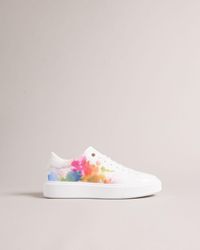 Ted Baker Cepap Peach Blossom Print Trainers in Black | Lyst