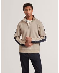 Ted Baker - Koven Two-Tone Cotton Blend Polo Jumper - Lyst