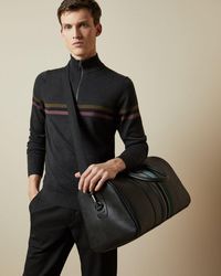 Ted Baker Stripe Detail Holdall - Black