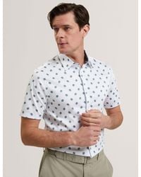 Ted Baker - Chaska Mini Floral Print Short Sleeve Shirt - Lyst