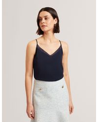 Ted Baker - Lulea Chiffon Detail V-Neck Strappy Cami Top - Lyst