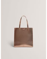 Ted Baker - Rosmah Rose Detail Metallic Large Icon Tote Bag - Lyst