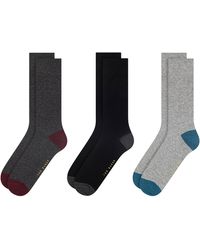 Ted Baker - 3 Pack Contrast Heel Toe Crew Socks - Lyst
