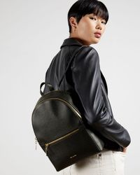 ted baker roziie leather backpack black
