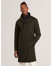 Ted Baker - Ruabon Funnel Neck Longline Jacket With Liner - Lyst