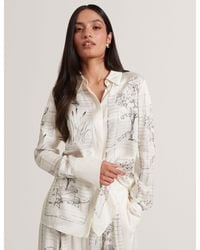 Ted Baker - Rohbia Park Print Longline Relaxed Shirt - Lyst