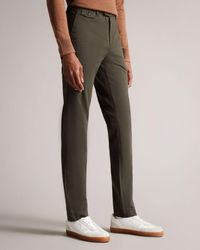 Pantalon décontracté coupe Leyden Coton Ted Baker pour homme en coloris Vert élégants et chinos Pantalons casual Homme Vêtements Pantalons décontractés 
