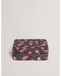 Ted Baker - Tulbery Floral Print Pu Large Jewellery Case - Lyst