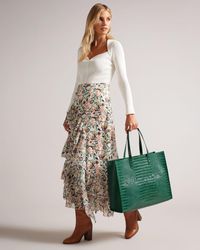 Ted Baker Mock Croc Icon Tote Bag - Green