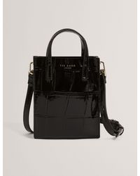 Ted Baker - Viienna Patent Croc Effect Mini Icon Tote Bag - Lyst