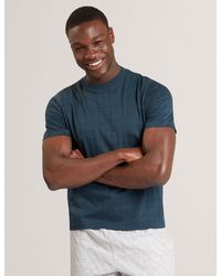 Ted Baker - Heminwy Jacquard Textured Grid Cotton T-Shirt - Lyst