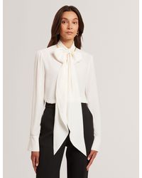 Ted Baker - Ressia Pussybow Woven Long Sleeve Blouse - Lyst