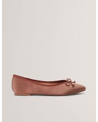Ted Baker - Saliiy Satin Bow Detail Ballet Flats - Lyst
