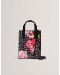 Ted Baker - Talura Floral Check Print Mini Icon Tote Bag - Lyst