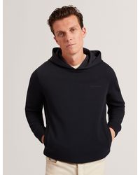 Ted Baker - Boids Honeycomb Trim Stretch Cotton Hoodie - Lyst