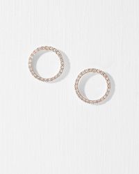 Lunar Circle Swarovski Crystal Earrings Metallic Lunar Circle Swarovski Crystal Earrings Metallic