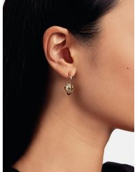 Ted Baker - Floating Pearl Oval Hoop Earrings - Lyst