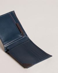 Ted Baker Leather Bifold Wallet - Blue