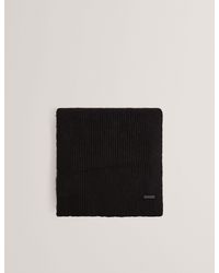 Ted Baker - Lidiies Ribbed Wool Blend Knitted Scarf - Lyst