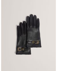 Ted Baker - Jillla Buckle Strap Leather Gloves - Lyst