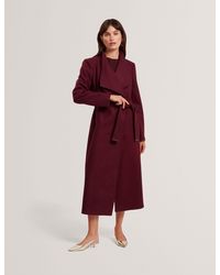 Ted Baker - Rosell Longline Belted Wool Wrap Coat - Lyst