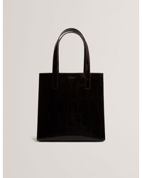 Ted Baker - Vannda Croc Effect Icon Bag Large Black - Lyst