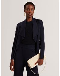 Ted Baker - Elliyy Waterfall Front Knitted Open Cardigan - Lyst