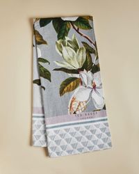 Ted Baker Großes Badetuch Aus Baumwolle Mit Opal- Und Geo-print - Grau