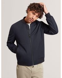Ted Baker - Reznor Jersey Zip-Through Bomber Jacket - Lyst