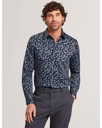 Ted Baker - Davison Mini Floral Stretch Cotton Regular Shirt - Lyst
