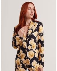 Ted Baker - Opina Rose Print Tailored Blazer - Lyst
