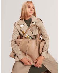 Ted Baker - Rylann Bar Detail Soft Leather Large Tote Bag - Lyst